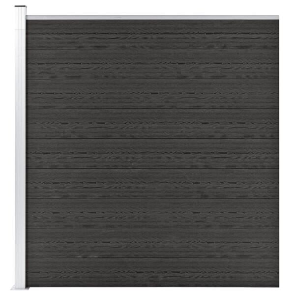 vidaxl pannello di recinzione in wpc 175x186 cm grigio