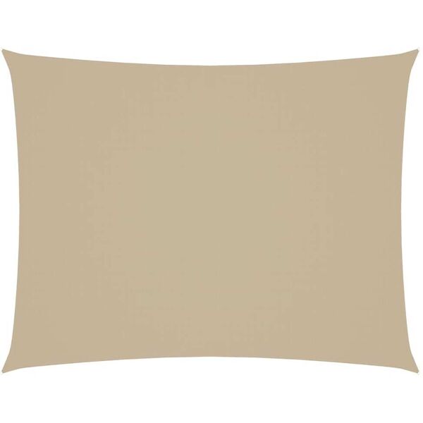 vidaxl parasole a vela oxford rettangolare 6x8 m beige