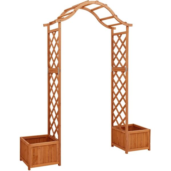 vidaxl pergola da giardino con fioriera in legno massello di abete