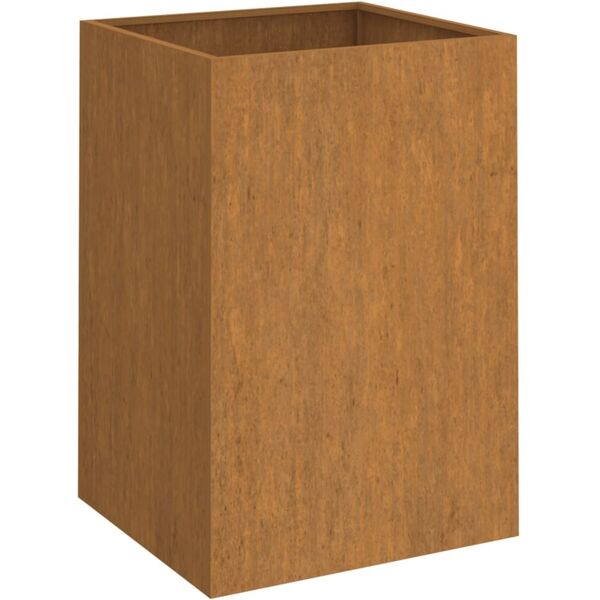 vidaxl fioriera 52x48x75 cm acciaio corten