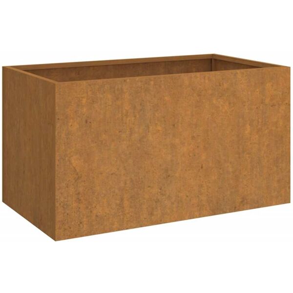 vidaxl fioriera 62x40x39 cm acciaio corten