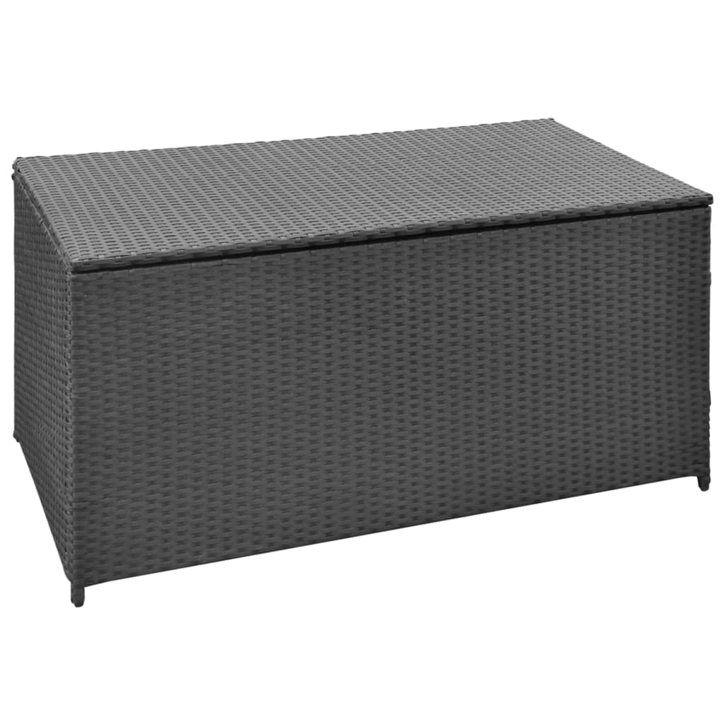 vidaxl baule da giardino nero 120x50x60 cm in polyrattan