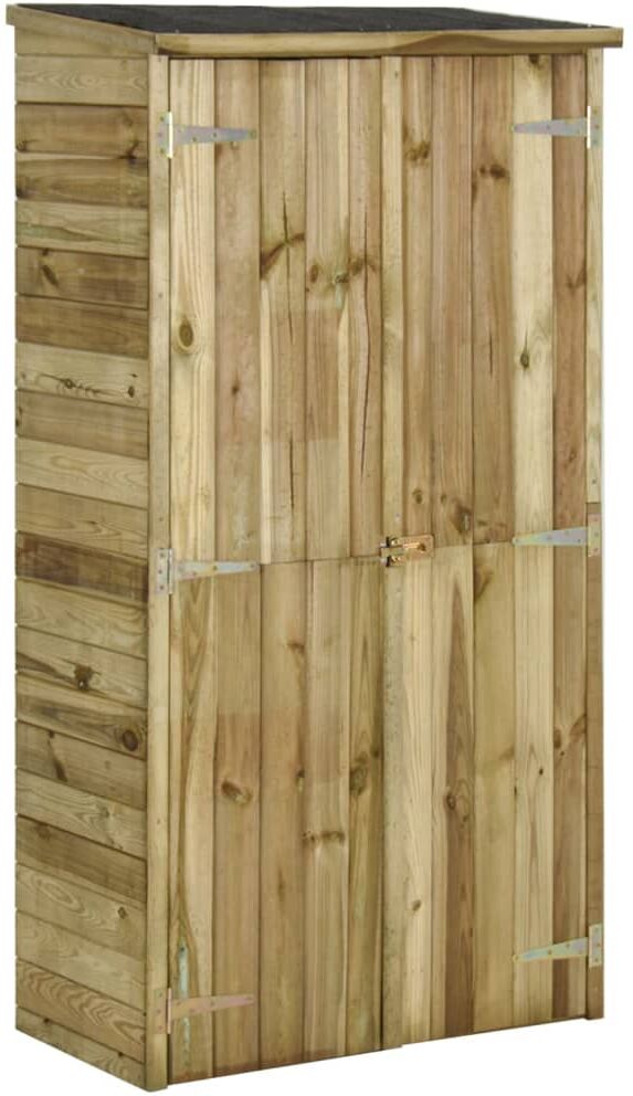 vidaxl capanno per attrezzi in legno di pino 85x48x177 cm