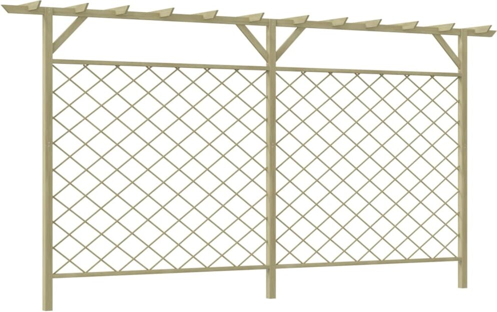 vidaxl recinzione di lattice con pergolato per giardino in legno