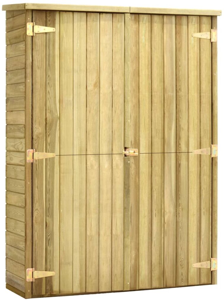 vidaxl rimessa attrezzi da giardino 123x50x171cm in pino impregnato