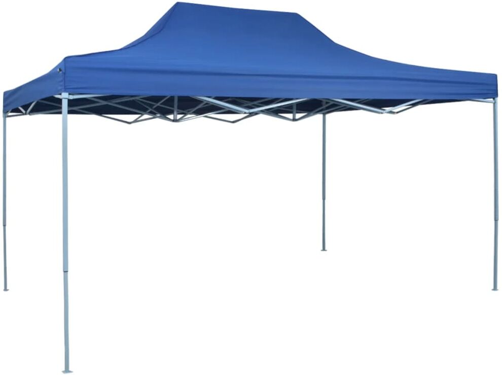 vidaxl gazebo professionale pieghevole 3x4m acciaio blu