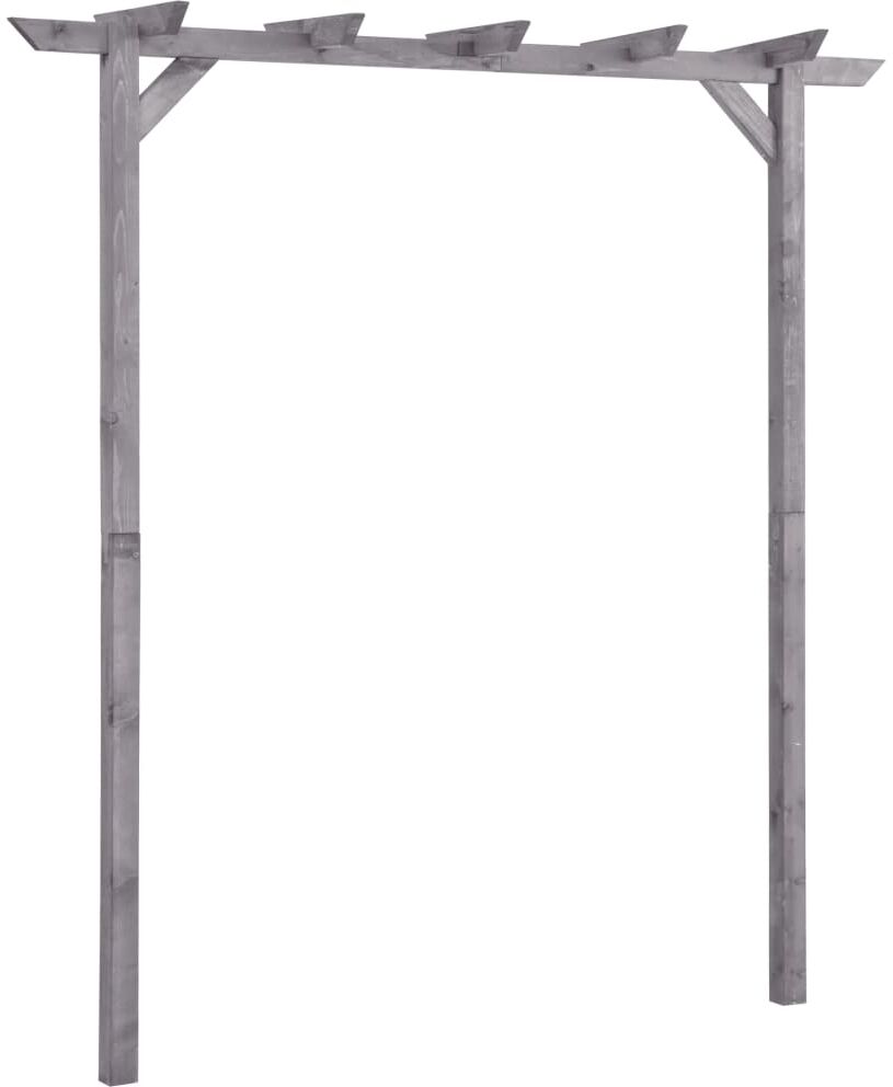 vidaxl pergolato da giardino grigio 200x40x205 cm in pino impregnato