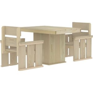 vidaXL Set da Pranzo da Giardino 3 pz in Legno di Pino Impregnato