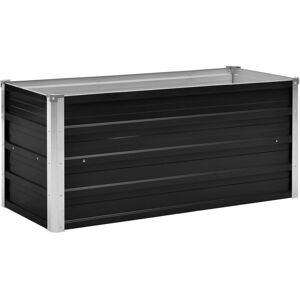 vidaXL Fioriera per Giardino Antracite 100x40x45 cm in Acciaio Zincato