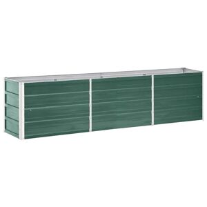 vidaXL Letto Rialzato in Acciaio Zincato 240x40x45 cm Verde