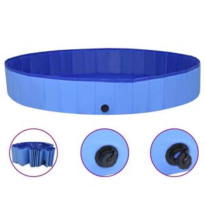 vidaXL Piscina per Cani Pieghevole Blu 200x30 cm in PVC