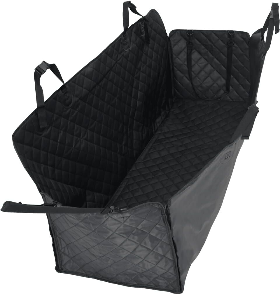 vidaXL Coprisedile Auto per Cani Nero 137x46x50 cm