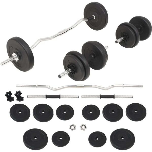 vidaxl set bilanciere e manubri 30 kg