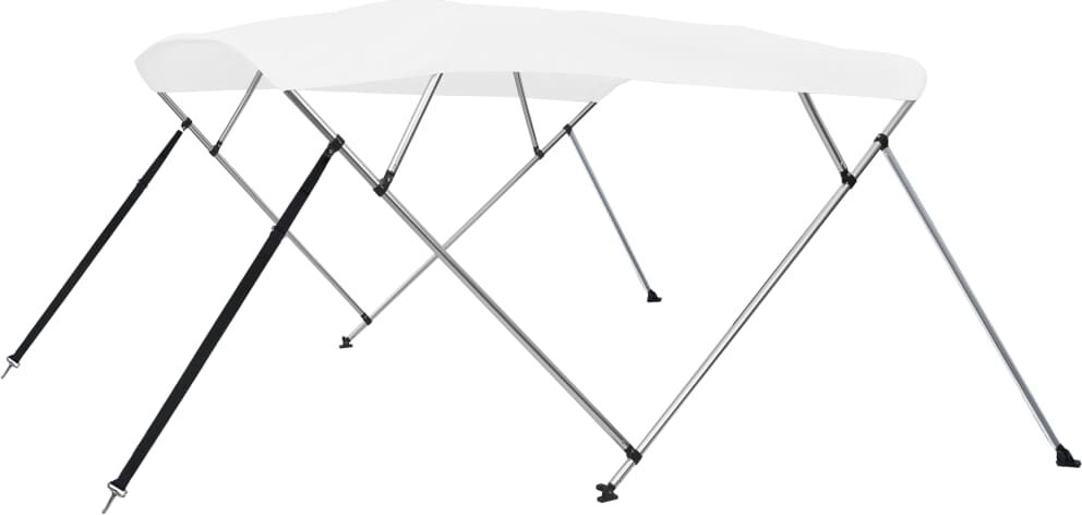 vidaXL Bimini di Prua con Tendalino a 4 Archi Bianco 243x196x137 cm