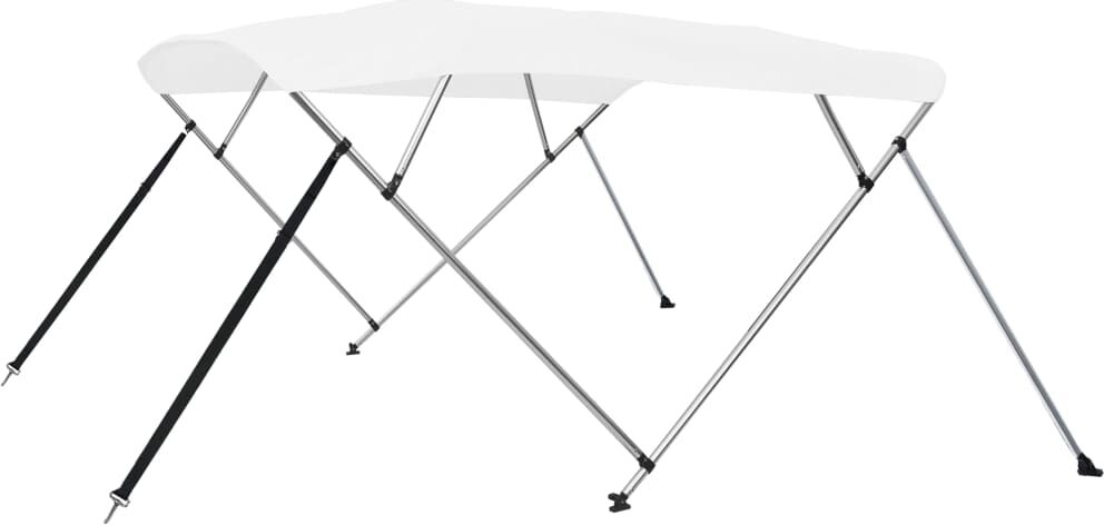 vidaXL Bimini di Prua con Tendalino a 4 Archi Bianco 243x210x137 cm