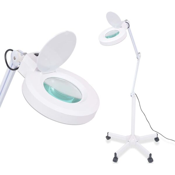 vidaxl lampada con lente d'ingrandimento da pavimento