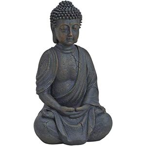 Boltze Figura Buddha seduta (altezza 20 cm, statua in resina, decorazione Feng-Shui, idea regalo, per interni ed esterni) 1020235