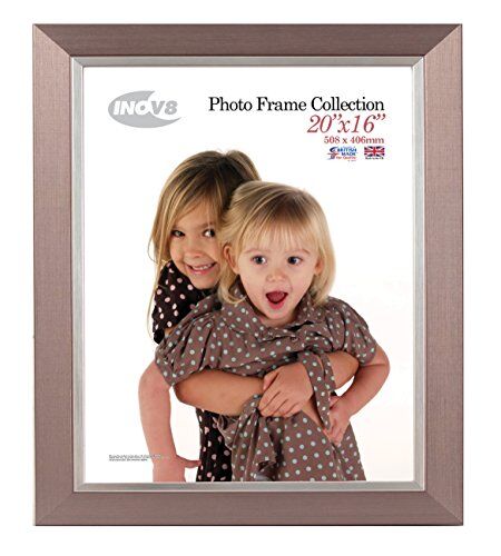 Inov8Inserto Cornice portafoto in Peltro, plastica, Argento, 16x 30,5cm P, plastica, Silver, 20 x 16-inch