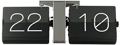 Karlsson KA5601BK, Orologio da Parete, Senza Cassa, in Metallo, Nero, 8,5 x 36 x 14 cm, rotondo