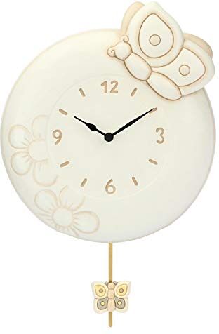 THUN - Orologio a Pendolo - Living, Arredare la casa - Idea Regalo - Linea Elegance - Ceramica, Meccanismo in Plastica - 30,2x6,17x26 cm h