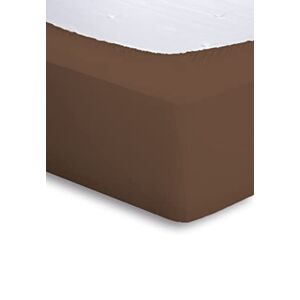 Bassetti 9314074 - Lenzuolo con angoli elasticizzati in cotone e elastan, 90 x 190 cm, 100 x 220 cm, colore: Marrone
