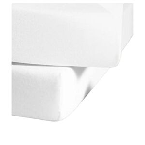 Bassetti Lenzuolo con angoli elasticizzati tinta unita bianco lana 011 in cotone ed elastan, colore bianco lana, dimensioni: 90 x 190 cm, 100 x 220 cm, 9285307