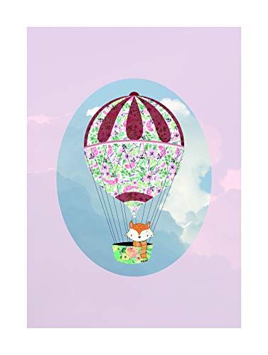 Komar - Quadro da Parete Happy Balloon Rose, per Soggiorno, Camera da Letto, Decorazione, Stampa Artistica, Disponibile in 3 Misure, Multicolore, P038A-30x40