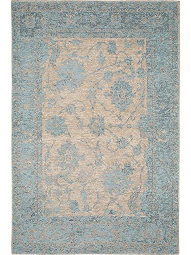 benuta, tappeto dal design moderno, vintage, Frencie Flora blu, 160 x 235 cm, sigillo Oeko-Tex Standard 100, 55% poliacrilico, 27% poliestere, 17% cotone, 1% lattice, vintage, patchwork