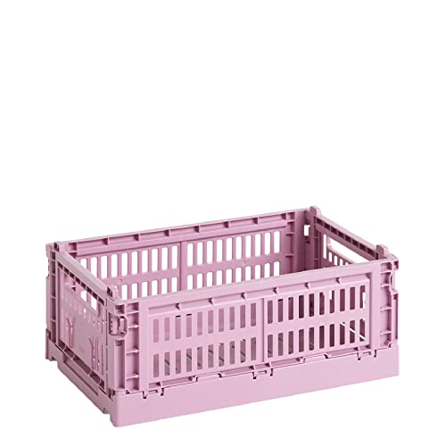 Hay Colour Crate 541442 - Trasportino S in polipropilene riciclato, colore rosa Dusty, dimensioni: 26,5 x 17 x 10,5 cm