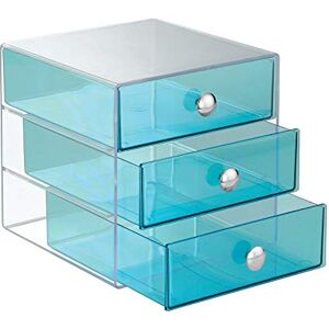 InterDesign iDesign Drawers, Contenitore a Scomparti con 3 Cassetti, Mini  Cassettiera Portagioielli e Make-up, Plastica Blu Acqua - Confronta i  prezzi con Kelkoo - (Febbraio 2024)