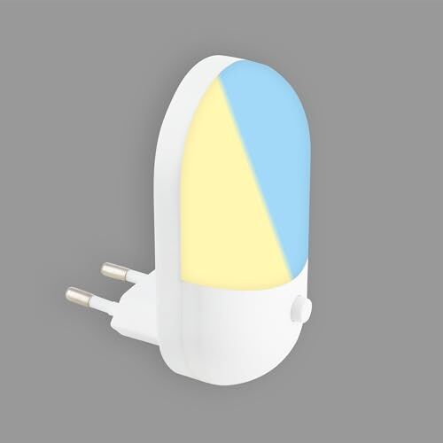 BRILONER - Luce notturna a LED da presa, lampada da presa con temperatura di colore regolabile per la camera dei bambini e il corridoio, lampada notturna, 50x90 mm (LxA), bianco