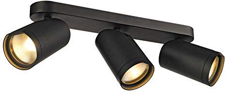 SLV da parete faretto Spot soffitto Bilas, triple, 3 x 15 W, COB LED, 2700 K, 25 Grad, Nero 156440