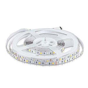 V-TAC Striscia LED 5050 Multicolore Rgb e Bianco Naturale Bobina, 5 mm, Ip20