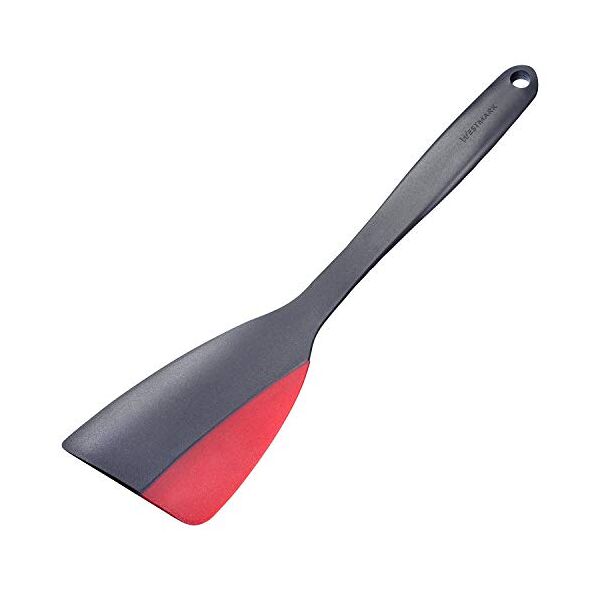 westmark spatola con lato in silicone, lunghezza: 31 cm, plastica/silicone, flexi, nero/rosso, 15702270