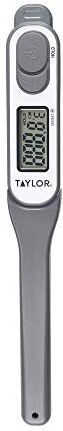 Taylor Pro Sonda per Termometro da Cucina Impermeabile, in Acciaio Inossidabile e Plastica, con Tempo di Lettura di 6 Secondi, Adatta per Carne, Pesce e Marmellata, 25 cm x 3 cm x 2cm