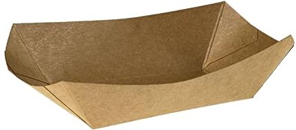 Leone Confezione da 125 Vaschette per Fritti Street Food, 19.5 x 16.5 x 5.5 cm, Avana, 19.5 x 16.5 x (H) 5.5 cm