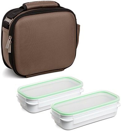TATAY Urban Food Shell Borsa Termica Porta Pranzo, 5.6 L Capacita , con 2 Contenitori Alimentari di 0.75L senza BPA, Marrone(Brown visone), Misura 28 x 13.5x 23.5cm
