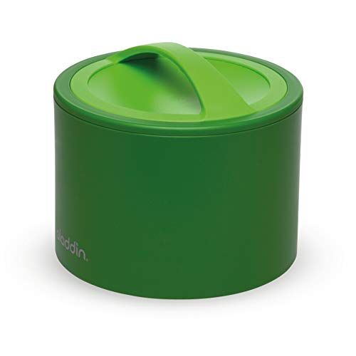 Aladdin Leak Proof Bento Lunch Box .6 L Green, 5h Hot or Cold Double Wall Insulation Leakproof Lid Microwave Safe Naturally BPA Free Lunchbox, Verde, 0.6L