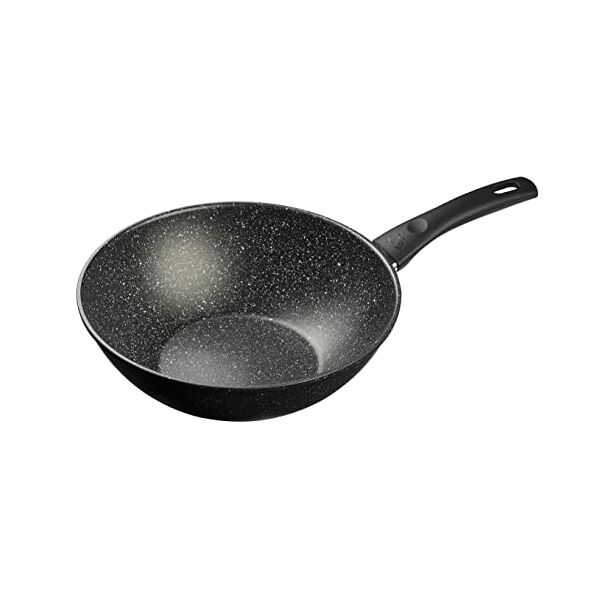 ballarini vipiteno wok, alluminio antiaderente, rotondo, 28 cm, made in italy
