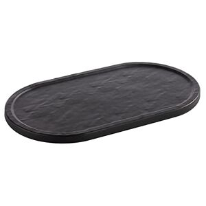 APS 85099 SLATE Vassoio da portata in melamina, nero, 28 x 15,5 x 1 cm, lavabile in lavastoviglie