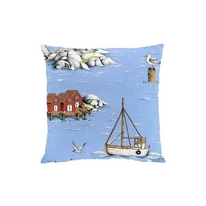 Arvidssons Textil Fiskeskär - Federa per cuscino, 47 x 47 cm, colore: Azzurro