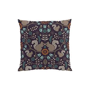 Arvidssons Textil Ekorrskogen - Federa per cuscino, 47 x 47 cm, colore: Viola