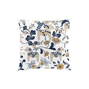 Arvidssons Textil Leksand - Federa per cuscino blu, 47 x 47 cm