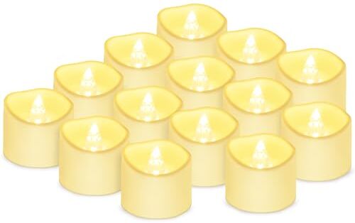 daphomeu daphome Candele a LED Senza Fiamma Portò Candele Flickering Flameless,per Decorazione di Casa Camera Natale Partito Matrimoni Compleann(14 pezzi nella scatola)