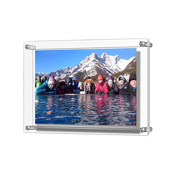 boxalls - cornice trasparente da 20,3 cm per fotografie/supporto per cornice per foto moderno a4 trasparente