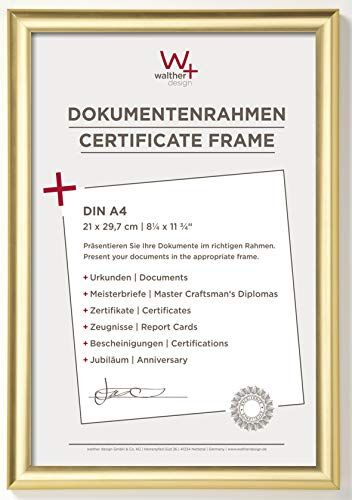 Walther Design KP130G Trendstyle, Cornice Foto in Plastica, 21 x 29.7 cm (DIN A4), Oro