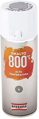 AREXONS SMALTO 100% ACRILICO ALTA TEMPERATURA (fino a 800 °C) Smalto spray Alluminio 400 ml vernice bomboletta universale acrilico resine di alta qualità essiccazione rapida