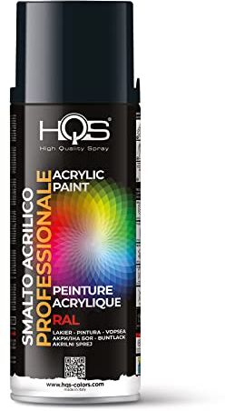 HQS High Quality Spray HQS Bomboletta di Vernice Spray Acrilica Colori Ral (Ral 7021 Grigio Scuro)