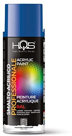 HQS High Quality Spray HQS Bomboletta di Vernice Spray Acrilica Colori Ral (Ral 5017 Blu Traffico)