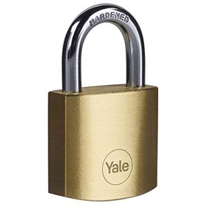 Yale Lucchetto in ottone Y110B/35/120/1 corpo 35mm, arco in acciaio, 3 chiavi